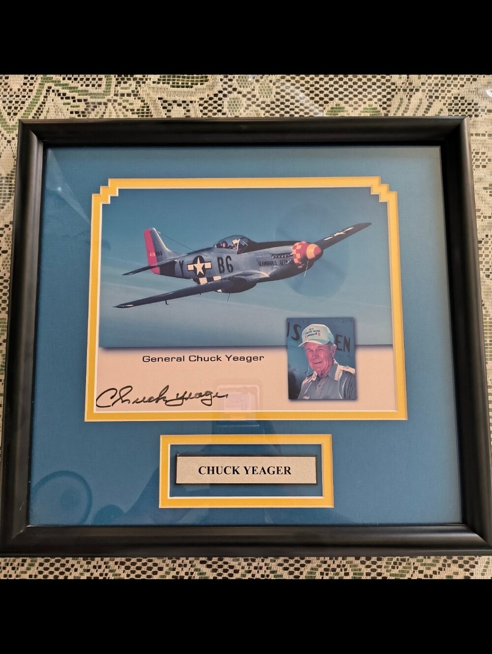Glamorous Glennis Brigadier General Charles Elwood Yeager Autographed Print